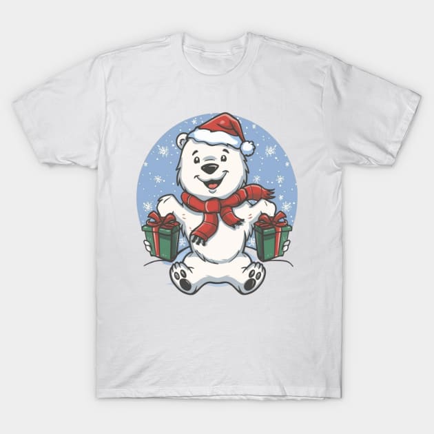 christmas,Arctic Caroling Bears,Polar Bear Carolers,gift T-Shirt by designe stor 